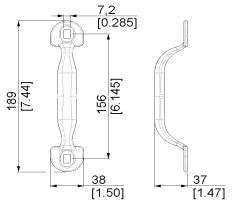 H126 - Internal Pull 'D' Handle