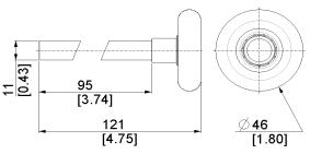 H132 - Floating Roller - 96mm Shaft
