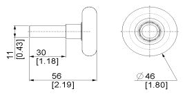 H136 - Fixed Roller - Sealed Bearing (Commercial)